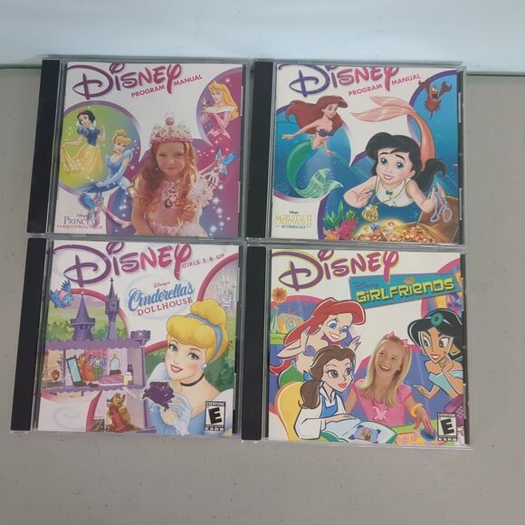 Other - Disney Princess PC Game Lot 4 Fashion mermaid Cinderella snow White Windows Mac